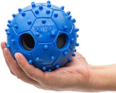 Диспенсер за лакомство за кучета SOCCER IQ Ball - Голям 4,7 здрав многофункционален надуваема топка за поддържане на активността на Вашето куче (за големи и средни кучета)