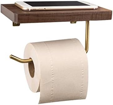 Държач за тоалетна хартия XJJZS -Държач за Тоалетна хартия, Японски Държач за Хартия, Стенни полици за Аксесоари за баня от масивно Дърво (Цвят: B)