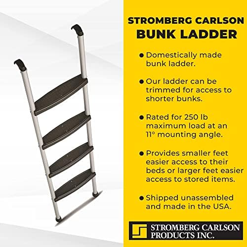 Вътрешна Двуетажно стълбище Stromberg Carlson, KD, Двуетажно стълба на колела, Стълба за двуетажно легло с алуминиеви джанти под натиска на мерки, куки и крепежным оборудван