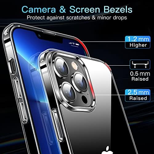 Калъф CASEKOO Crystal Clear е Разработен за iPhone 13 Pro [Не пожълтяват] [Военна защита от падане] устойчив на удари Защитен калъф за вашия телефон 6,1 инча 2021 (прозрачен)