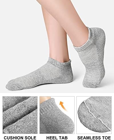 Patelai 36 Чифта спортни чорапи за джогинг по щиколотку, Мъжки спортни чорапи с дълбоко деколте, чорапи с подложки, без да се показва, Спортни Чорапи за мъже и жени (Черен