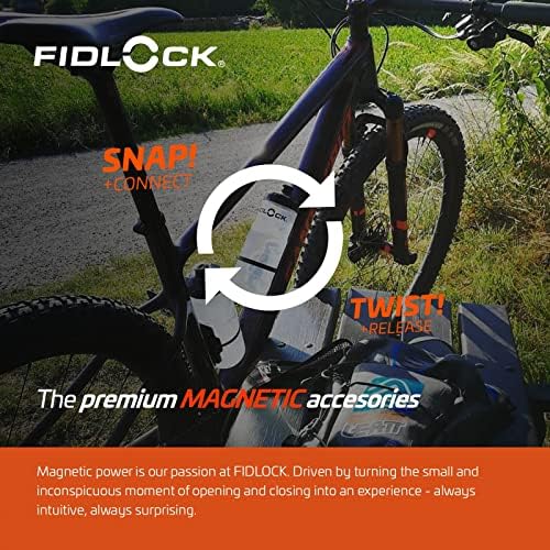 Набор от FIDLOCK Twist Bottle 600 - Държач за Велосипеди бутилки с вода с Приложените магнитно затваряне, без клетки за бутилки