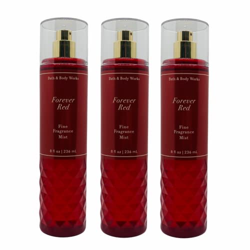 Аромат за вана и тяло Works Red Forever Fine Fragrance Mist, 8,0 течни унции, 3 опаковки (Опаковки може да варира)