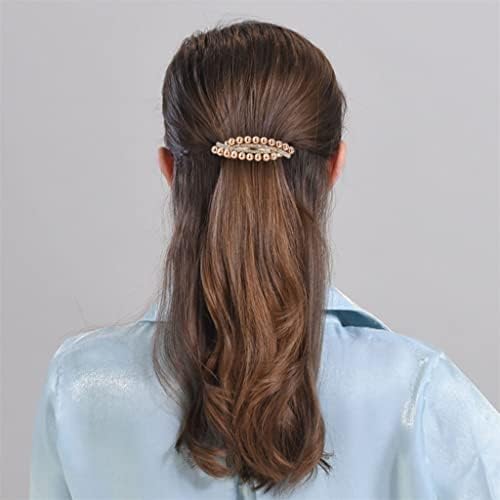Шнола за коса във формата на Убора с Перли на шията, Голяма Опашка, Хоризонтална Шнола, Карта за коса с Пружинным скоба (Цвят: D, размер: 1)