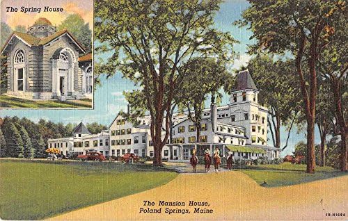 Стара пощенска картичка за имение в Поланд Спрингс, щата Мейн, J52415