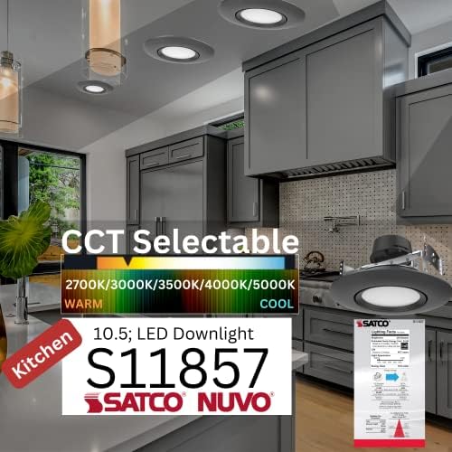 Satco S11857; 10,5 W; Led лампа с директни връзки; Кардан; 120 Волта; CCT е Избран 2700 K /3000 До / 3500 До / 4000 До