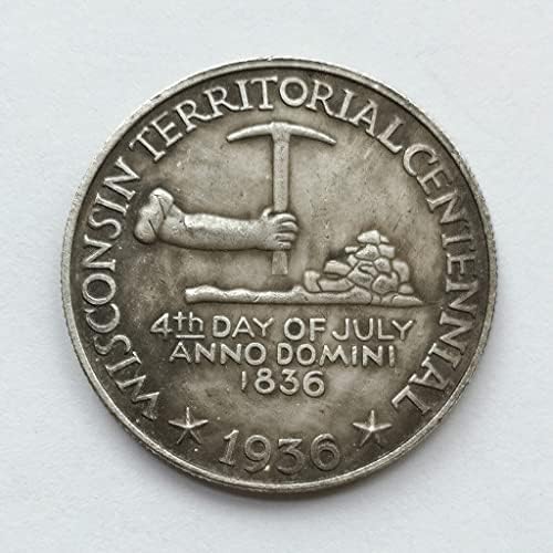Американската Възпоменателна Монета в Полдоллара на Стогодишнината от Територията на Уисконсин 1936 г. Колекция