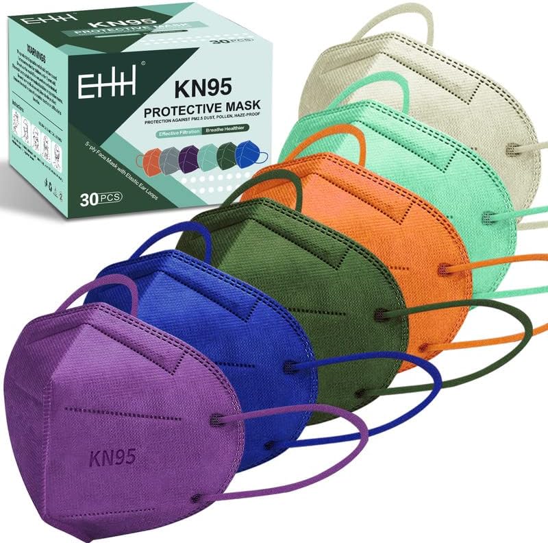 Маски за лице KN95 за възрастни, Маска KN95 с принтом в индивидуална опаковка за жени и мъже, 5 Слоеве на Дишането Удобните Маски за Еднократна употреба с Регулируеми уш?