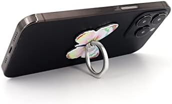 Притежателят на пръстена за мобилен телефон LaMignonne Butterfly, поставка за улавяне на пръстена на пръста си, обърни на 360 °, флип-надолу на 180 градуса, Универсална стойка, с?