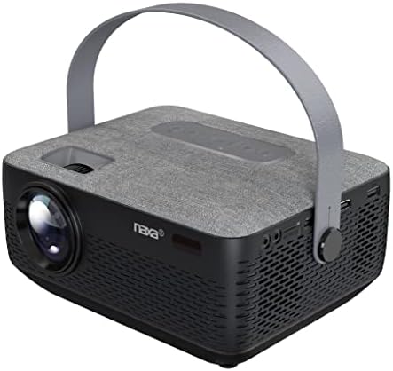 Naxa Electronics NYP-2003 Преносим 100-инчов Домашно кино с LCD проектор 720P, Вградена Батерия, Bluetooth, HDMI, USB 2.0, поддръжка на карти с памет microSD, Черен (NVP-2003)