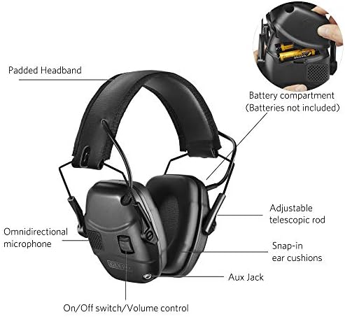 Електронен Дунавски Слушалка За защита на слуха и ушите за Намаляване на нивата на шум в обсег на стрелба