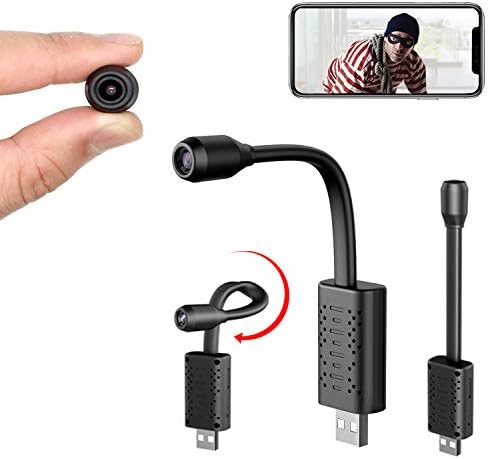 Най-малката Скрита Камера Шпионин WiFi, Преносима IP Камера за домашна сигурност Rettru Mini HD с функция за