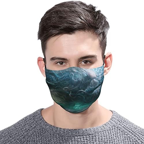 Регулируеми маска за лице с 2 регулируеми филтри, маски за лице, покриващи устата Cthulhu Mythos