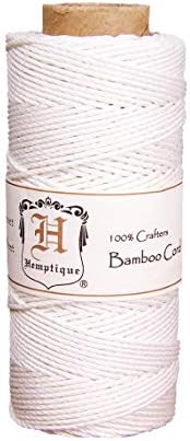 Бамбук кабел Hemptique 1 мм - Избор на майстори № 1 - Направено с любов, е Отличен за производство на бижута, ресни, занаяти собствените си ръце, декоративно-приложни изкус