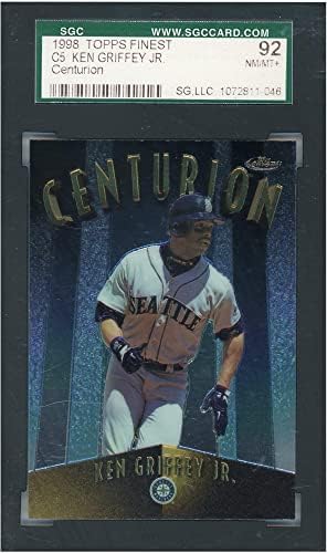 Кен Гриффи - младши от Сиатъл Маринърс 1998 г. оглавява най-Добрата бейзболна картичка Centurion Insert #C5 SGC 92 - Лимитированная серия № 424 от 500 бейзболни картички