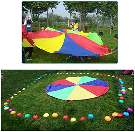 12-крак Детски Команден Игри Rainbow Парашут, Съвместните Игри За група Партита на открито, Семейни Развлечения