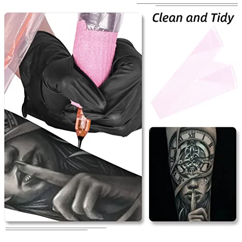 100 Бр Калъфи за кабел със скоба за татуировки, Найлонови Тежки за Еднократна употреба Хигиенни Покривала За Кабел Със Скоба