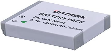 Batmax 2 комплекта сменяеми батерии NB-6L NB-6LH за камери на Canon Powershot SX500 is, SX710 HS, SX520 HS, SX530 HS, SX510 HS, S120, SX700 HS, SX610 HS, SX600 HS, D30 и S95