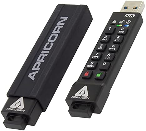 Защитен ключ Apricorn Aegis Secure Key 3 NX 32 GB памет с 256-битово криптиране на FIPS 140-2, доказан ниво 3, защитени USB 3.0 и Aegis Secure Key 3NX: не, съдържащ софтуер 256-битов флаш ключ USB 3.1 с крипт?