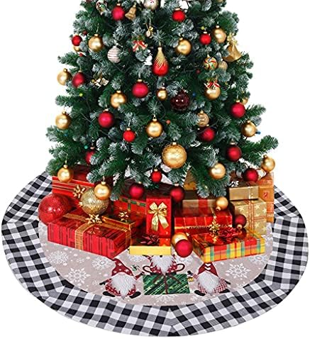GFDFD 48 инча Пола във вид на елхи от кариран плат, Коледен килим, Домашен подложка за настилки, Декорация, Коледна украса, Аксесоари (Цвят: B размер: 48,03 инча)