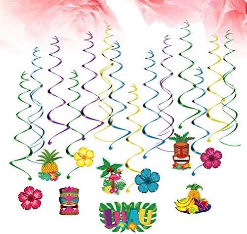 INOOMP 60 бр Хавайски Парти Въртеливо PVC Подвесное Украса Творчески Украшение за Парти Фестивал за Танц (Цветни)