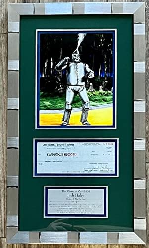 Джак ХЕЙЛИ 1979 г. rv (Магьосникът от Оз - Iron един дървосекач) с автограф в потребителската рамка - JSA P02060 - Снимки на НБА с автограф