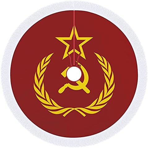 СССР Икона на Комунизма Коледно Дърво Мат Пола Дърво Базовата Кутията с Пискюли за Празнични Партита, Коледни Украси