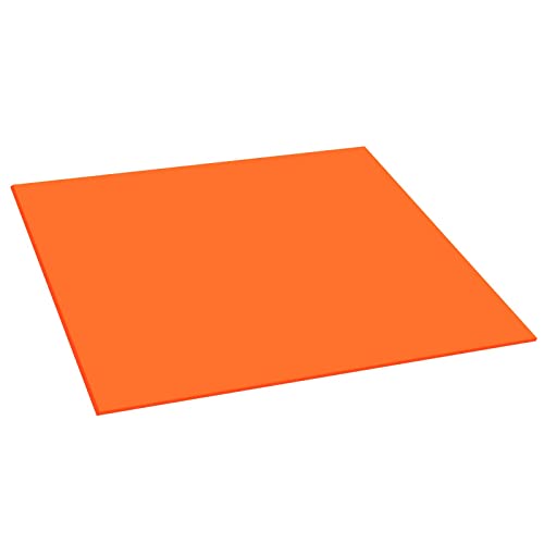 TAICHEUT 4 Опаковки Оранжеви Акрилни листове с размер 12x12 инча, Оранжеви Непрозрачни листа плексиглас с дебелина 1/8 инча,