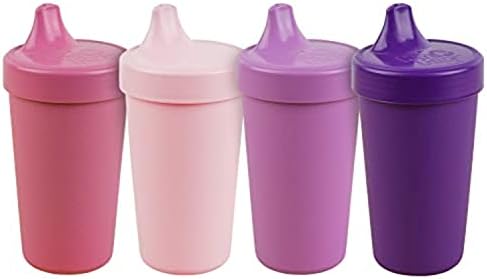 Презареждане играта 4pk - 10 грама. Непроливающиеся чаши за хранене на бебета Ярко-розово, розово, лилаво и аметистового цветове - Не съдържат BPA - Произведени в САЩ от е