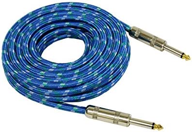 Китара кабел Audio2000 ADC204H 10 метра, светло синьо