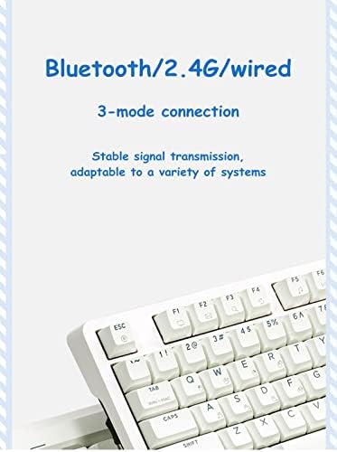 Полагане на PLRG 60% TKL Детска Механична Клавиатура, RGB PBT Капачки за комбинации Bluetooth 2,4 G Жични Клавиатура със Защита от ghosting с гореща Замяна за Геймъри red Switch