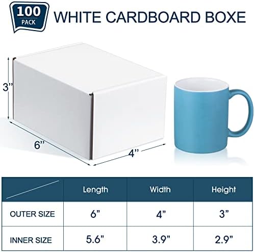 Harloon 100 Броя Малка Кутия за Доставка 6x4x3 Инча Дълги Бели Кутии от Велпапе, Пощенска Кутия, за да се Движат Опаковка, Кутия за Съхранение за Малкия Бизнес, Пощенска Маш?