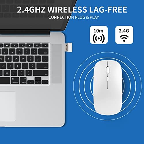 Безжична Bluetooth-мишка Aichiw, 3-бързо приспособяване DPI, лека и преносима, е съвместима с лаптопа / iPad /