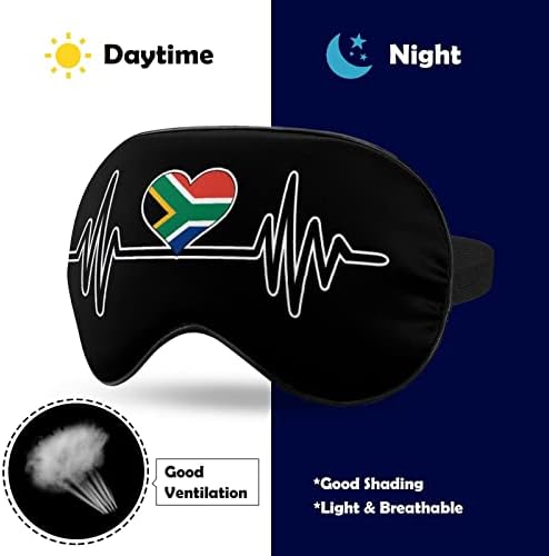 Република южна Африка Мека Маска за очи Heart Beat Ефективна Затеняющая Маска За Сън Удобна Превръзка на Очите с Еластична Регулируема Каишка