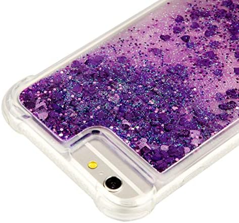 Калъф за телефон Cover Glitter Case е Съвместим с iPhone 6 / 6S/7/8/ Калъф SE 2020, Съвместим с Жени, Момичета, Девчачьим Блясък, Течен Луксозен Плаващ Зыбучим Пясък, Прозрачен и Мек Кал