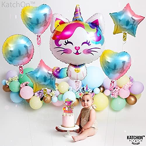 KatchOn, скъпа доставка на партията Caticorn - опаковка от 6 | Голям 36 инча, Caticorn топка, Caticorn рожден ден консумативи | Кити балони, рожден ден на Кити доставка партида | котки б?