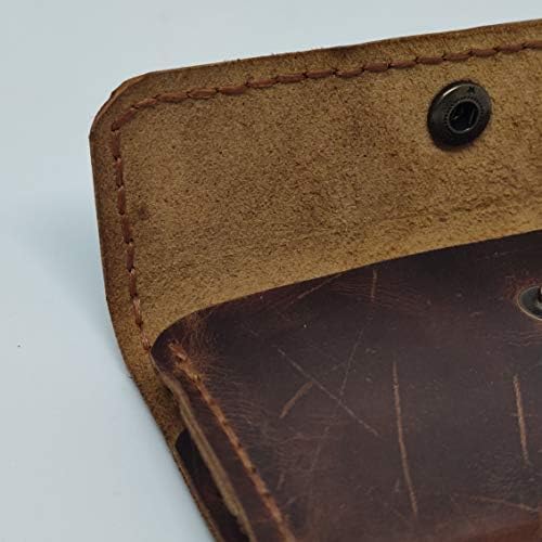 Чанта-кобур от естествена кожа за Xiaomi Redmi Note 5 Pro, Калъф за вашия телефон ръчна изработка от естествена кожа, Изработен по поръчка Кожена чанта за Носене-калъф с линия
