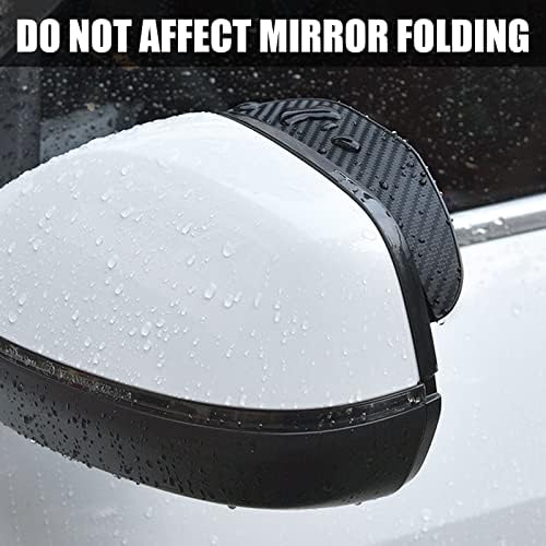 Miytsya 2 БР., Автомобилно Огледало за обратно виждане, Защита от дъжд, Странично огледало от въглеродни влакна, Защитата от дъжд за вежди, Водонепроницаемое Автоматичн