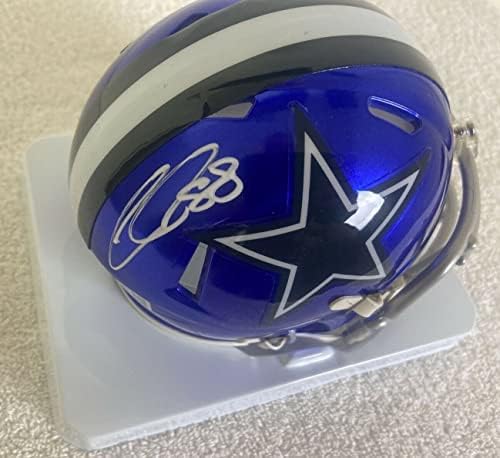 Мини-Каска NFL Dallas Cowboys с Автограф Сиди Агнешко и Автограф на Фанатици