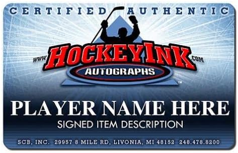 БОБИ ХЪЛ е подписала Оригиналните Шест дена с логото на Чикаго Блекхоукс - за Миене на НХЛ с автограф