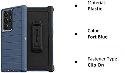 Калъф OtterBox Defender Pro с клипс за колан /стойка за Samsung Galaxy S22 Ultra (НЕ за S22, Plus или на други модели), (Fort Blue)