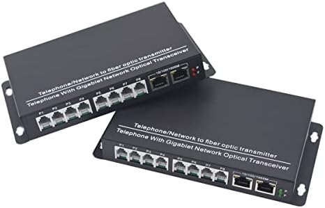 2-канален телефон и 2 на оптична удължител Ethernet 10/100/1000 Mbps, конвертори стационарни телефони RJ11 POTS в оптични влакна, однорежимный SC 20 км, мулти-режим 500 m - един комплект.