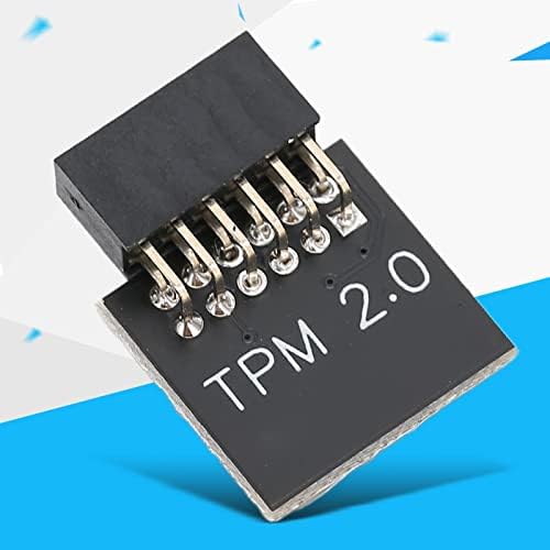 Модул за кодиране за сигурност TPM 2.0, Дистанционно карта TPM 2.0 с високо ниво на сигурност, Системни Компоненти Модул TPM процесор TPM за GIGABYTE 12Pin SPI, Черен