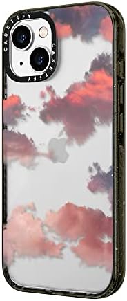 Калъф Casetify Impact за iPhone 14 [4 пъти по-Тестван при падане на военен образец / Защита от падане от височина 8,2 фута] - Облаци - Лъскаво черен