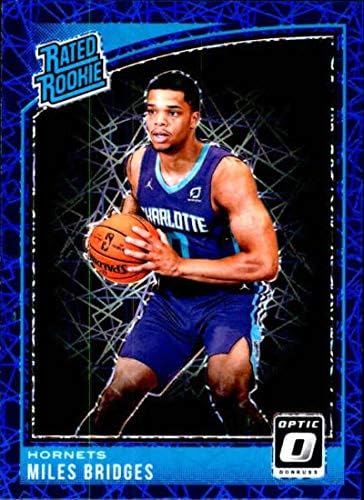 Търговската картичка е баскетболист от НБА Шарлот Хорнетс 2018-19 Donruss Optic Blue Скоростта 172 Майлс Brydges С ранг начинаещ