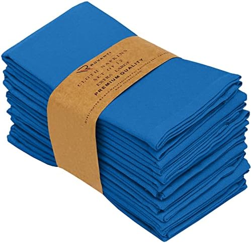Тъканни кърпички Ruvanti Комплект салфетки с размер 12, 18x18 сантиметра Плат Моющаяся, мека, здрава, впитывающая, от смес на памук. Салфетки за маса за Хранене от Плат за х?