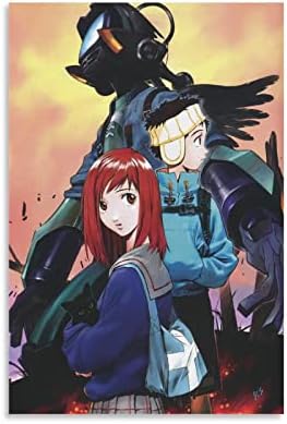 Плакати на Японския аниме (FLCL) Рекламни плакати аниме в стил научна фантастика (5) Живопис върху платно, монтиран на стената Художествен Плакат за Спални, Обзавеждан