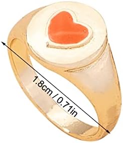 2023 Ново Индивидуално пръстен на Любовта Прост и Лек Дизайн Идеален за всички поводи Пръстени-Диадеми за Жени (D, Един размер)