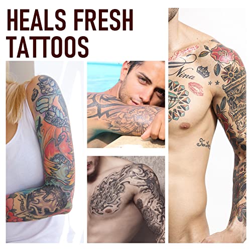 Масло за грижа за татуировки -Безболезнен балсам за татуировки, Лекува + Предпазва от избледняване на татуировки и хидратира Новите татуировки -Натурални съставки