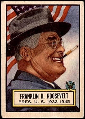1952 Topps # 1 Франклин делано Рузвелт (пощенска картичка) VG